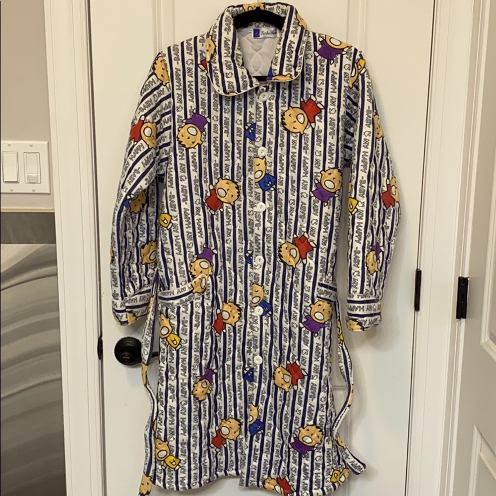Long Warm Pajamas with Happy Baby Design